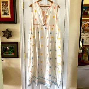 Lali Cotton Maxi Dress, Medium. Handcrafted.